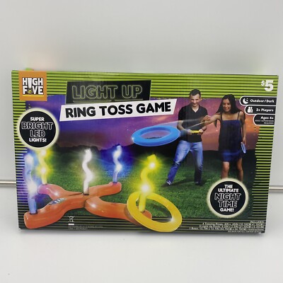High Five LIGHT UP RING TOSS GAME twisted light up posts Super Bright LED lights