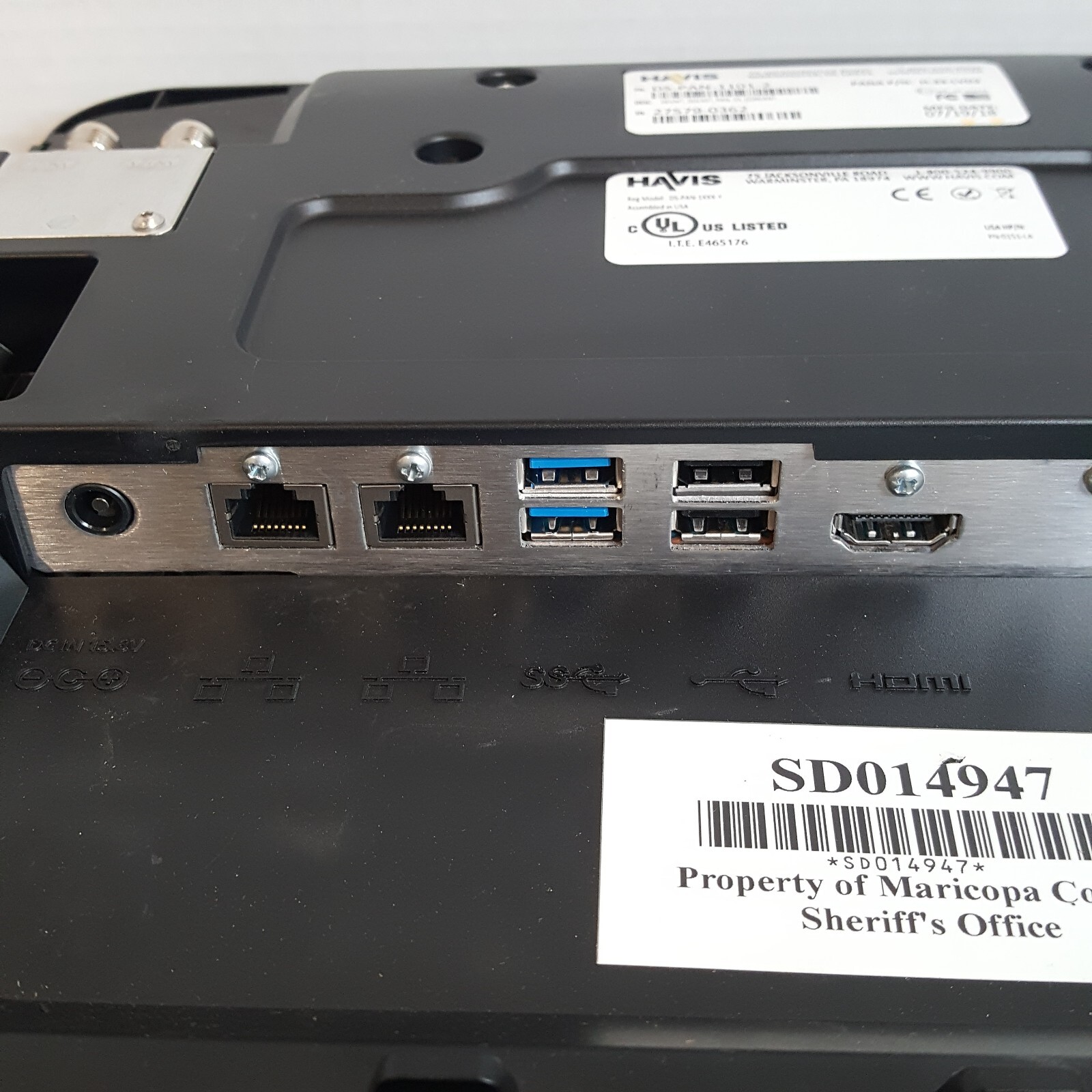 Havis  DS-PAN-1101-2 H-33LVD2 Dual Pass  Docking station for Toughbook CF-33