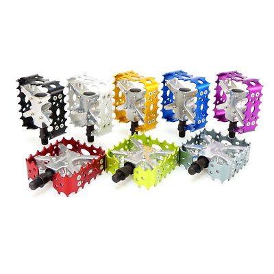 Wellgo BMX MTB Bear Trap Old school Bike Pedal 9/16'' or 1/2'' Black Blue Red Gold