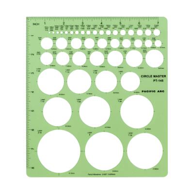 Professional Circle Guide Template, 45 Total Circle from 1/16 Inch to 2.25 In...