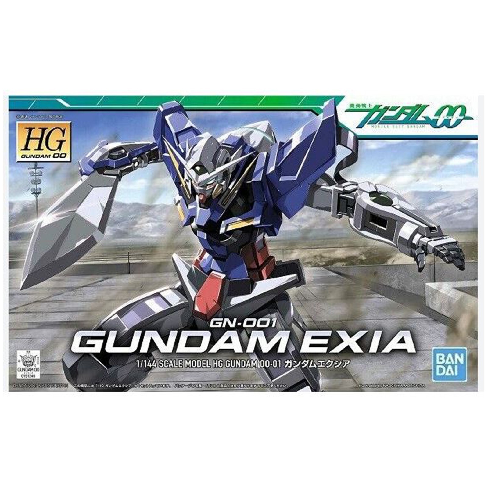 Комплект масштабной модели Bandai Gundam 00 HG GN-001 Gundam Exia 1/144 НОВЫЙ