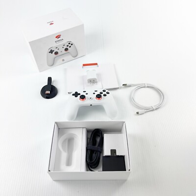Google Stadia Premiere Edition White Wireless Controller with Chromecast