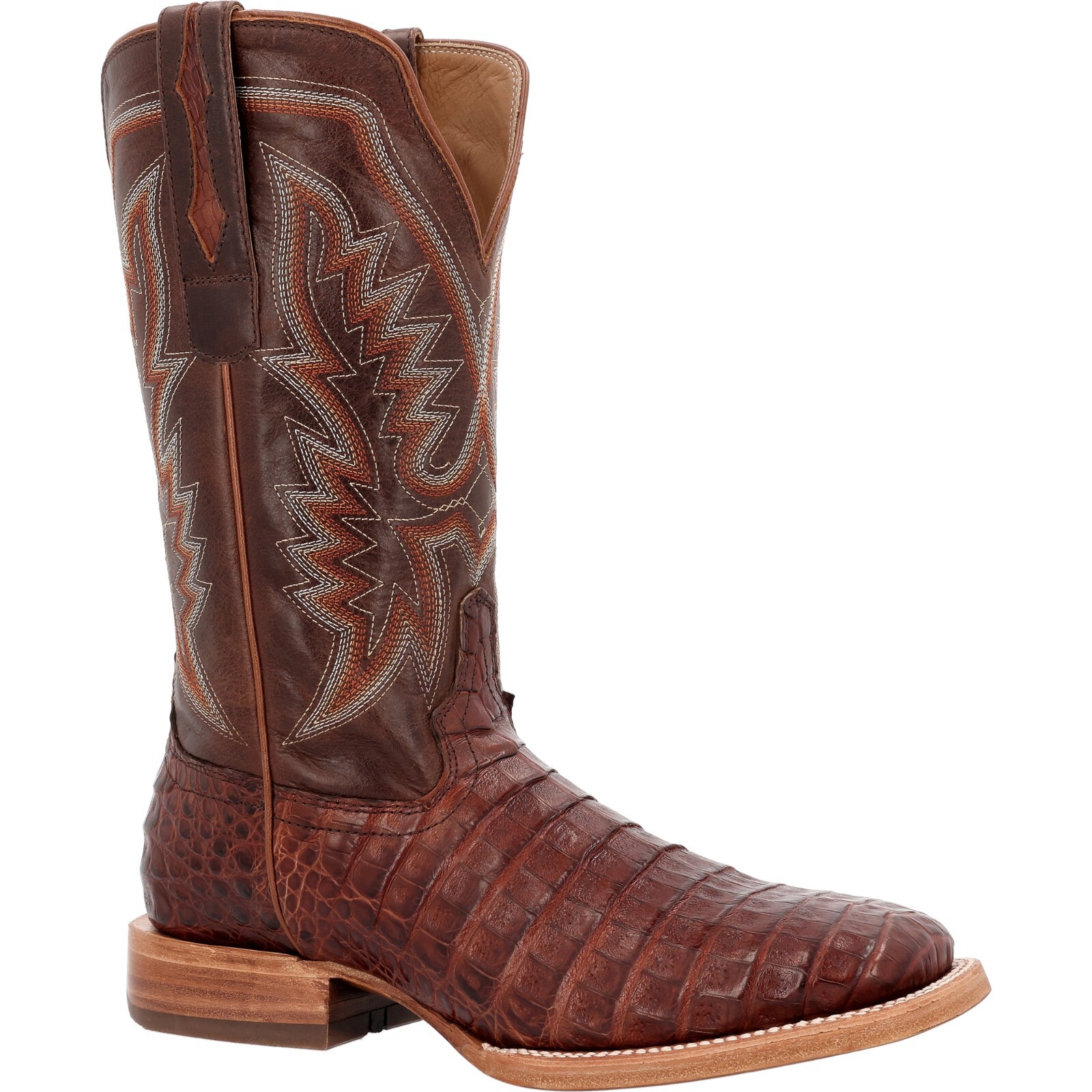 Pre-owned Durango Boots Durango® Prca Collection Caiman Belly Western Boots Ddb0471 - All Sizes - In Cognac And Cigar