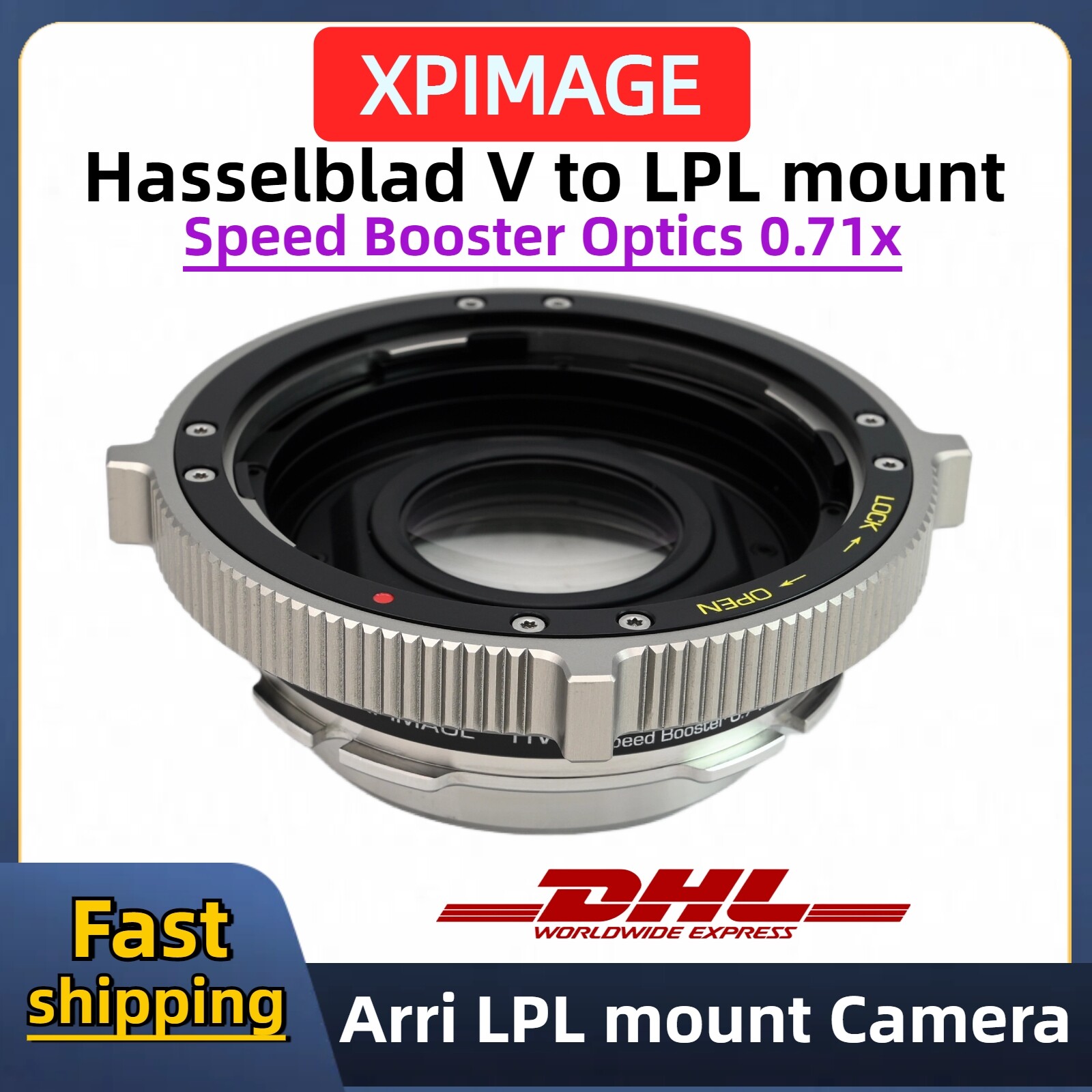 Adaptateur Speedbooster XPimage 0.71 - Pour Objectifs Hasselblad V Sur Caméras ARRI PL