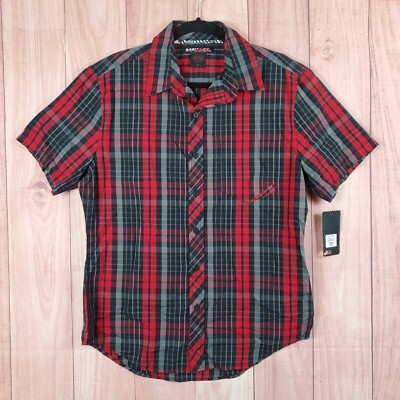 TONY HAWK Button Up Shirt Mens Sz M Medium Plaid Skateboarding Skate NEW