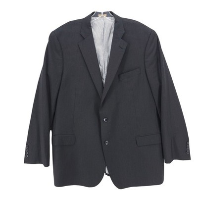BROOKS BROTHERS Explorer Fitzgerald Blazer Charcoal Black Pinstripe Size 46R
