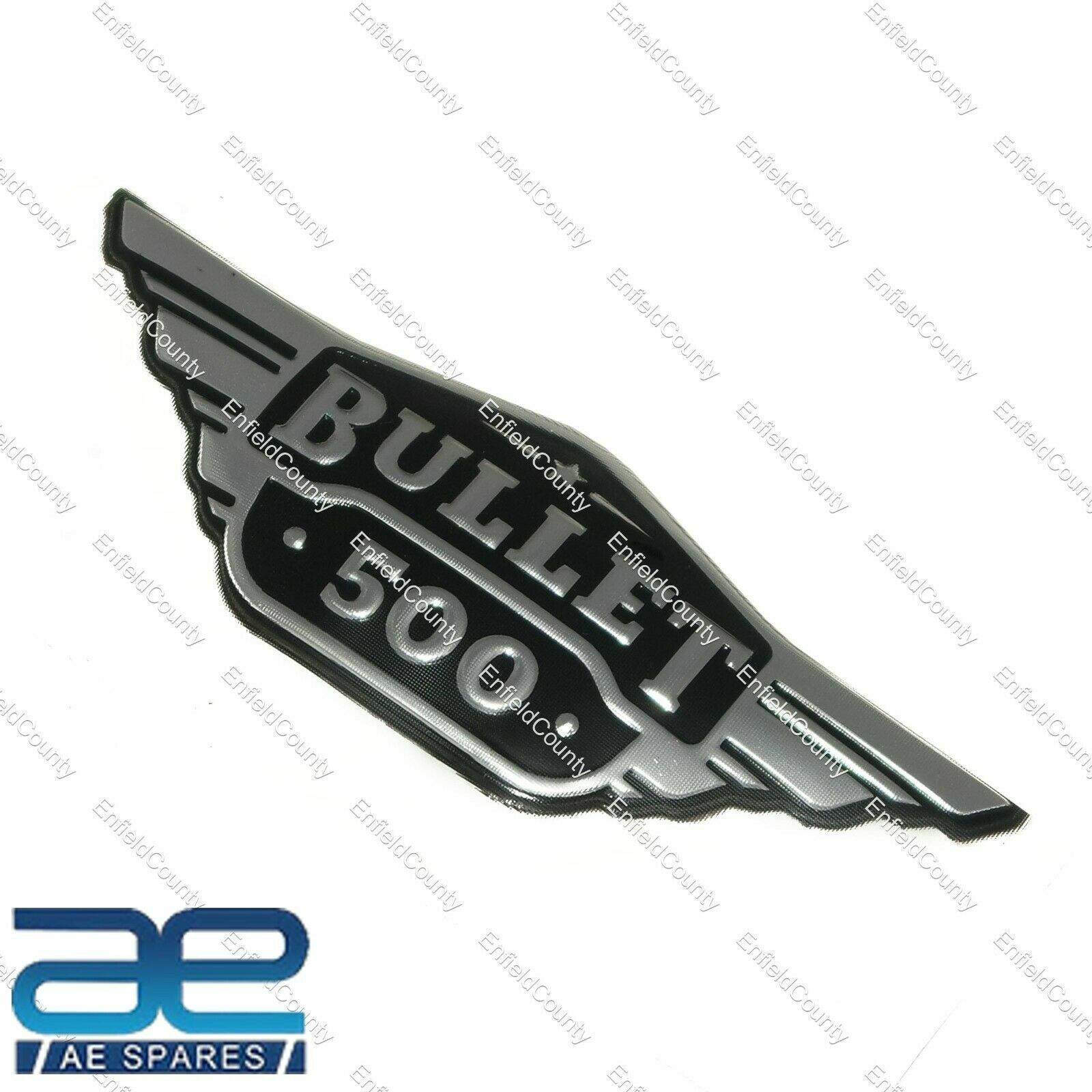 For Royal Enfield Bullet 500 Tool Box Decal Sticker Badge 130mmx45mm Pair 