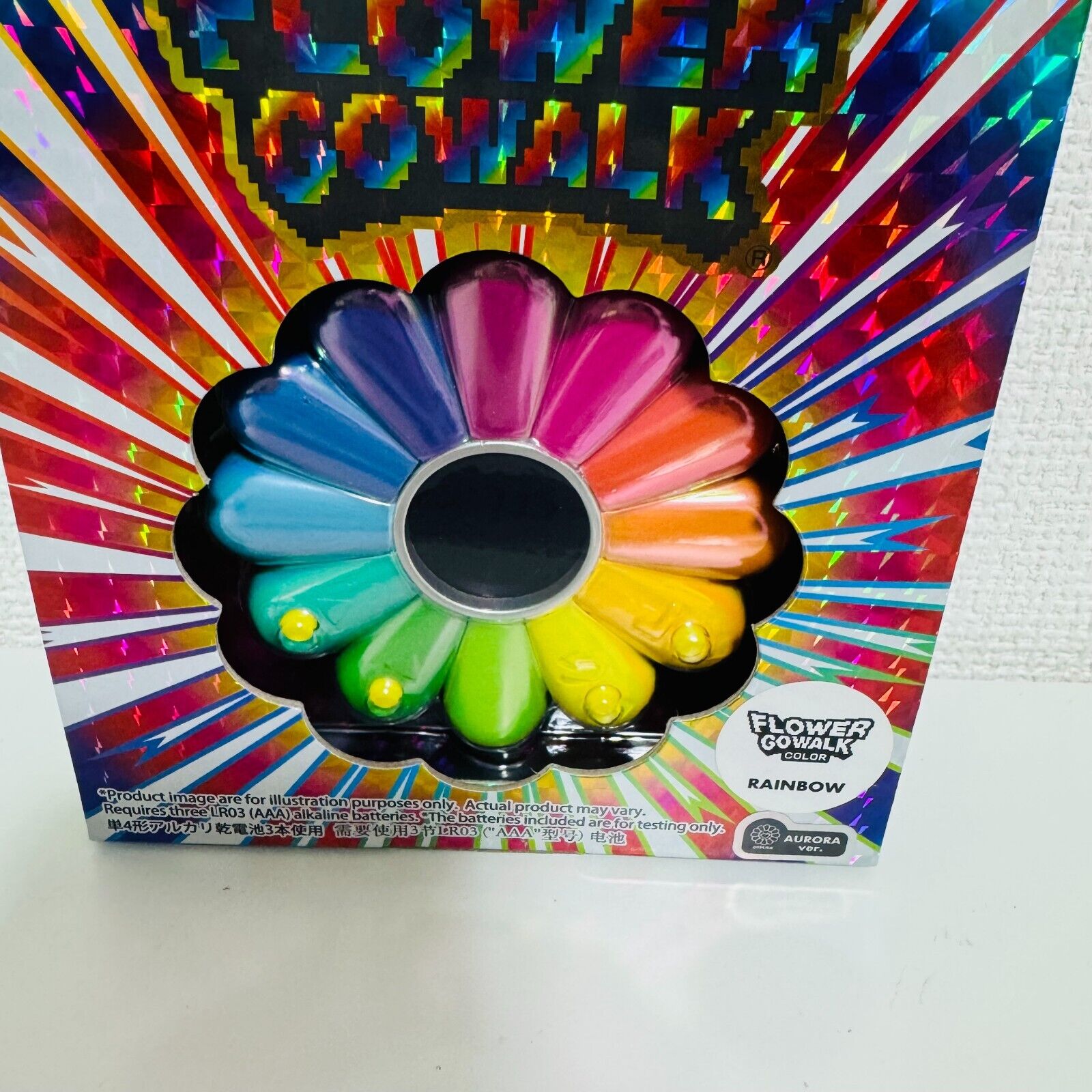 Takashi Murakami FLOWER GO WALK COLOR Aurora Rainbow Clear W Takashi Murakami FLOWER GO WALK COLOR Aurora Rainbow Clear W