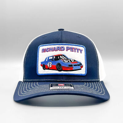 Richard Petty Trucker Hat, Retro Nascar STP Racing Patch on Navy Richardson 112