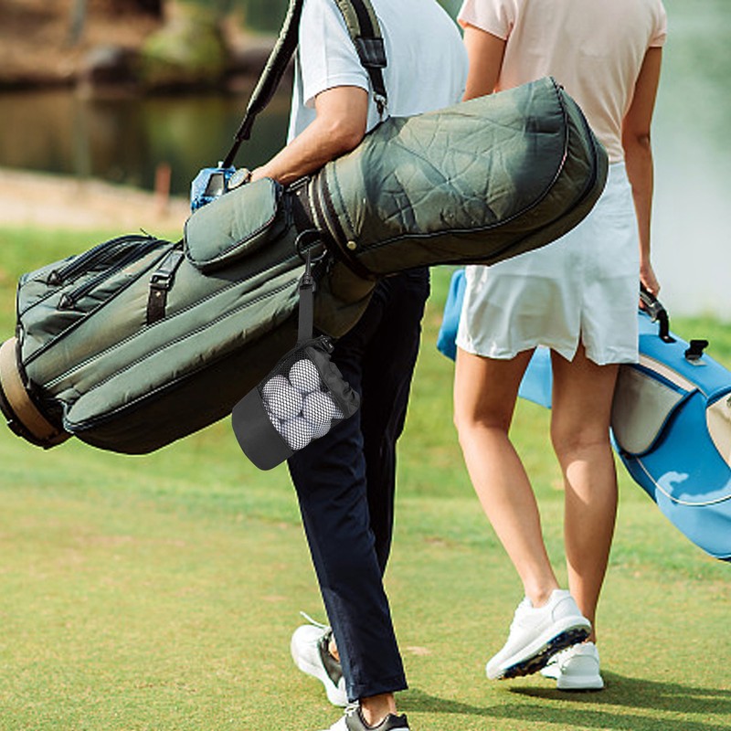 Golf Ball Pouch Bag Storage Carrying Mesh Net Holder Golf Storage Bag Nylon 2022