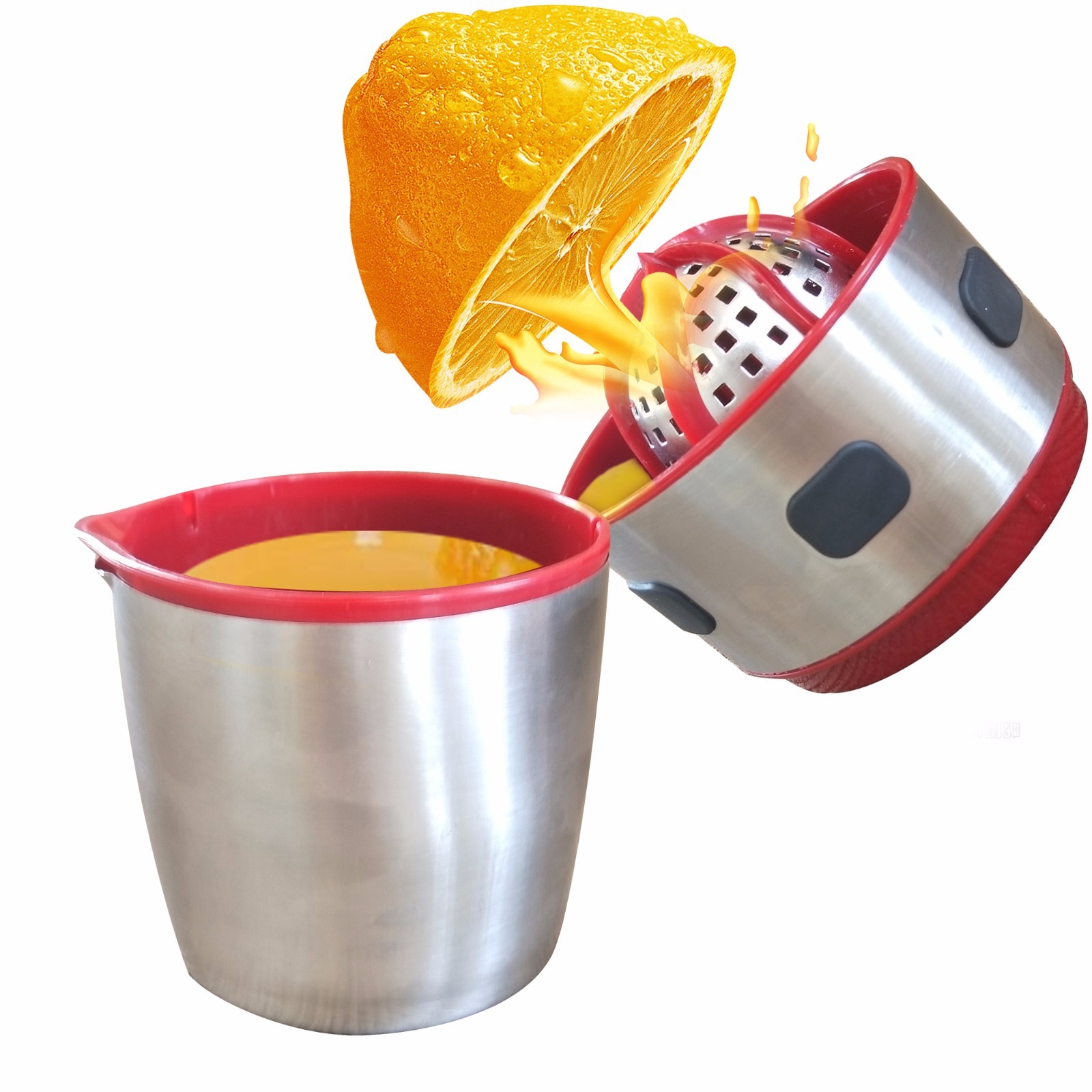 Manual Citrus Press Juicer Stainless Steel Hand Juice Squeezer for