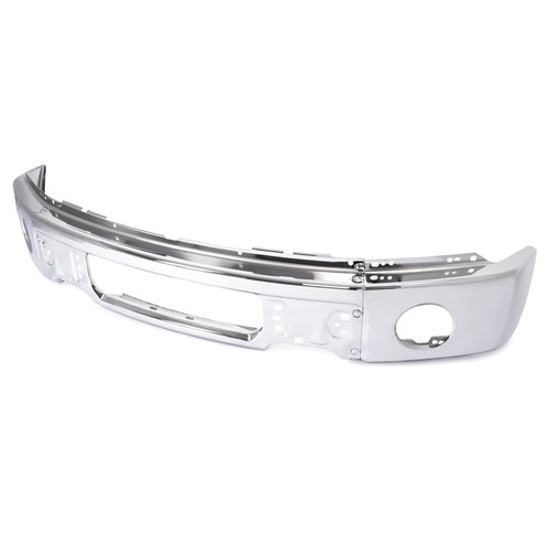 For 2009-2014 F150 Steel Front Bumper Face Bar Chrome W/Fog Hole W/O Sensor Hole