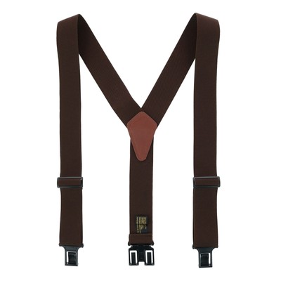 Perry Hook-On Belt Suspenders Regular - The Original - Brown - 2''W x 48''L