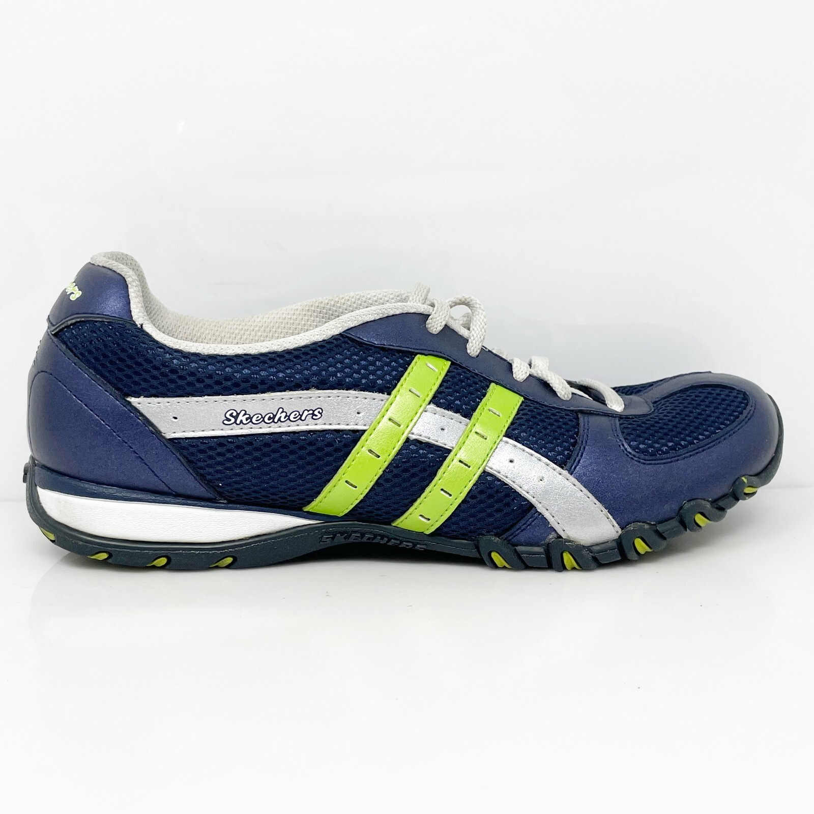 Skechers Womens Biker 21064 Blue Повседневная обувь Кроссовки Размер 8.5, Синий, Biker