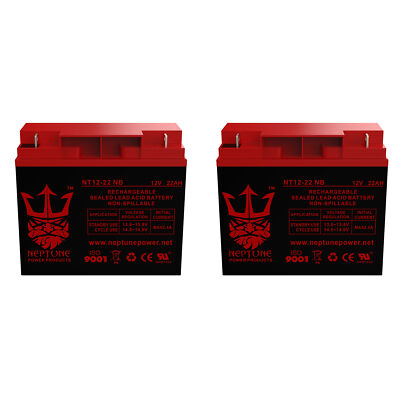 Golden Technology ALANTE JUNIOR GP200 12V 22Ah Nut & Bolt BatteryNeptune -2 pack