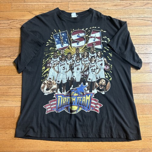 Vintage 90s USA DREAM TEAM T Shirt XL Hip Hop Rap Tee Taking