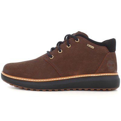 Pre-owned Timberland A24us Tb0a6a8nw07 Hudson Road Mid Lace Gtx Chukka Boots In Brown