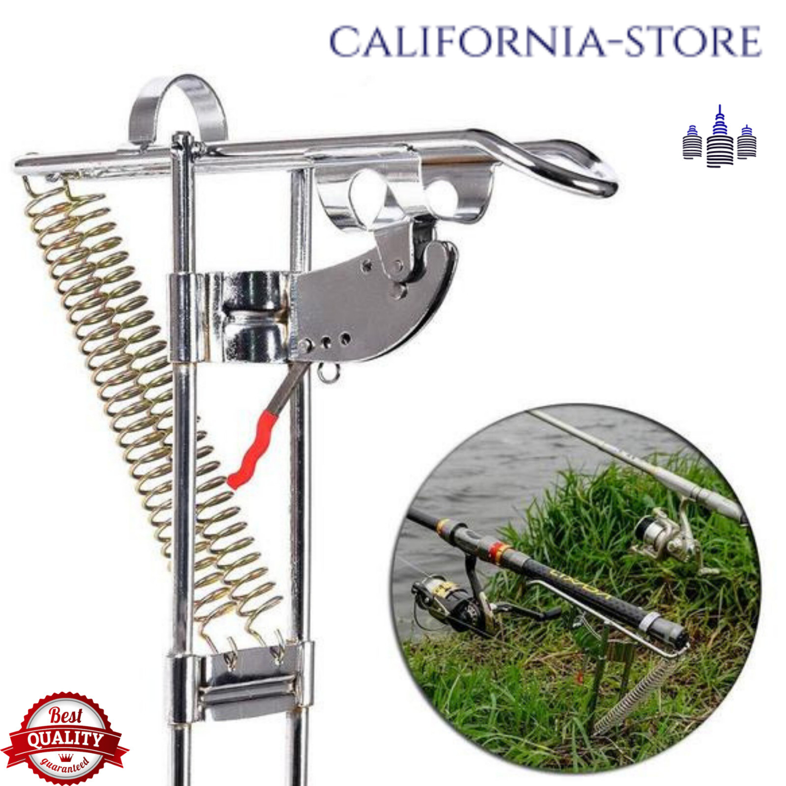 Black Magnet Fishing Rod Pod Grip Stand Rack Holder Head Black Magnet Fishing Rod Pod Grip Stand Rack Holder Head