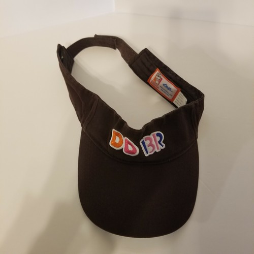 Dunkin Donuts and Baskin Robbins DD BR visor Hat Brown one size fits all
