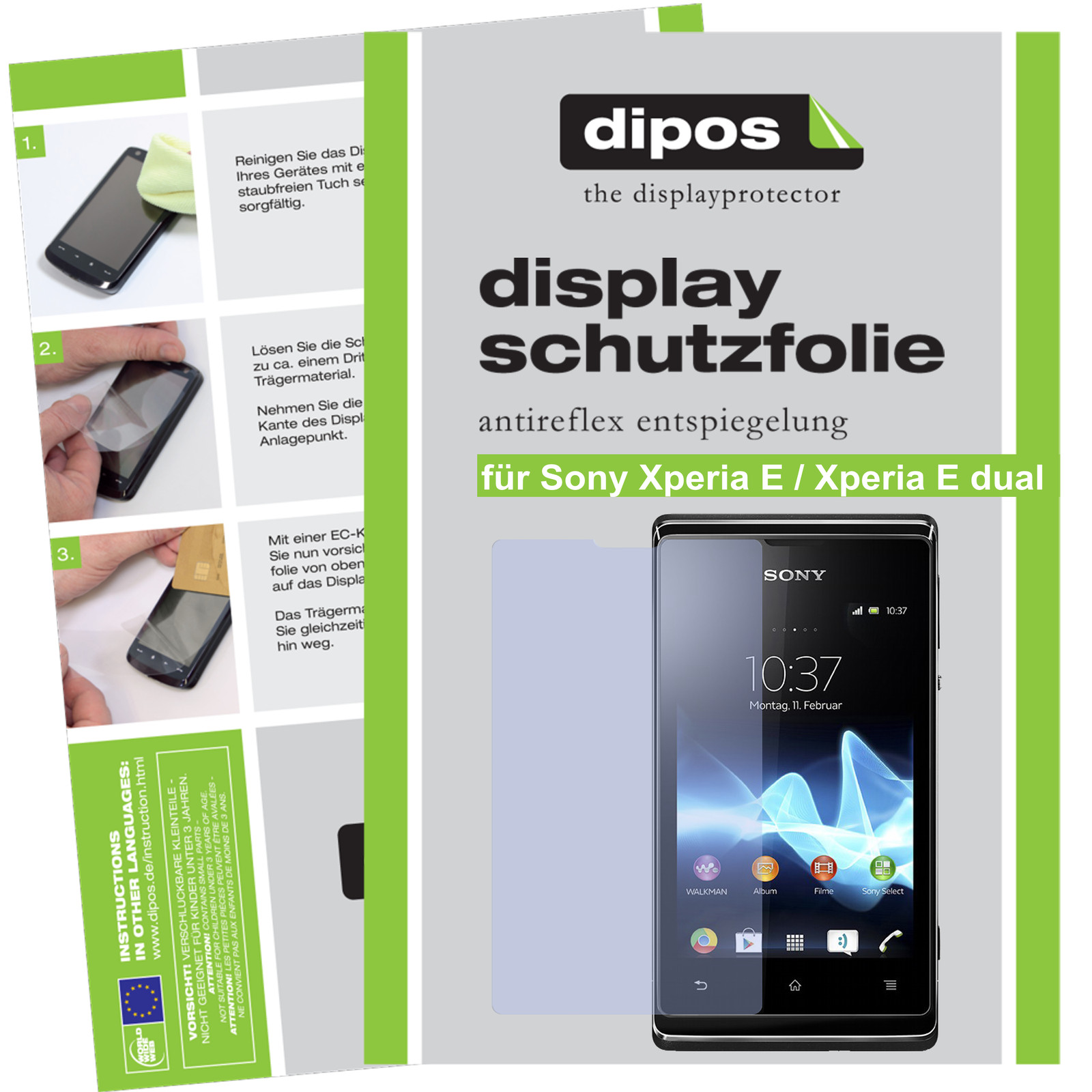 Dipos 2 Pellicole Protettive Antiriflesso Per Elephone P8 Mini – Opache, Anti-impronta, Made In Germany - 3