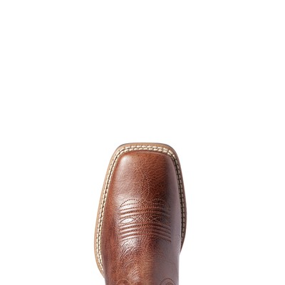 Pre-owned Ariat Ladies Primera Barrel Brown & Teal Stretchfit Boots 10038303 In Multicolor