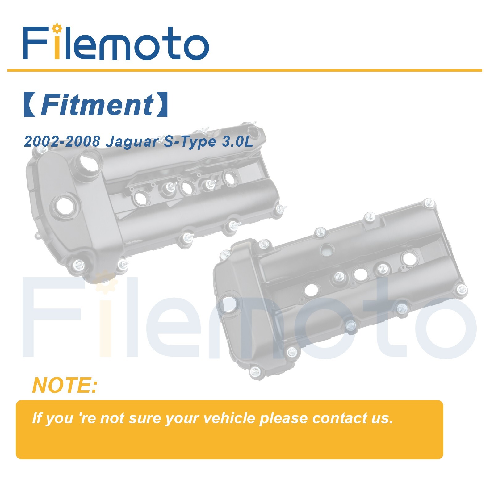 Ｃ５８２１３　プレー 2*Aluminum Engine Valve Cover for 2002-2008 Jaguar S-Type