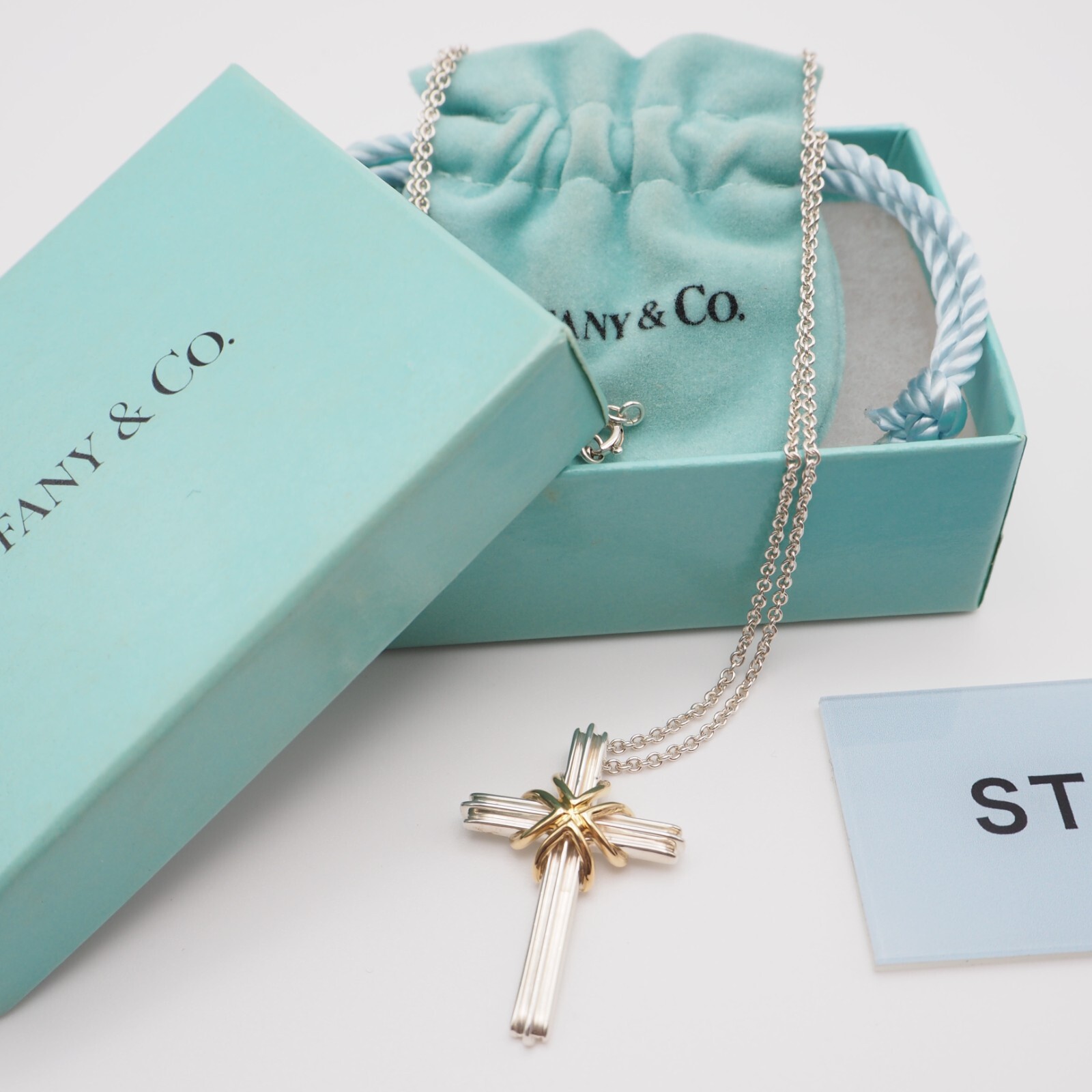 アクセサリー TIFFANY VINTAGE SIGNATURE CROSS NECKLACE Tiffany & Co. Signature Cross Silver 925 750 18K Gold