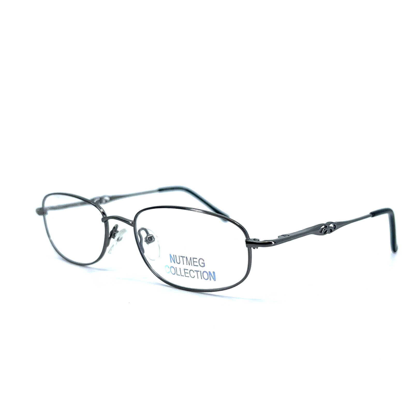 Nutmeg Collection Eyeglasses NM141 Gunmetal Round Full Rim Frames 52[]17 135 mm