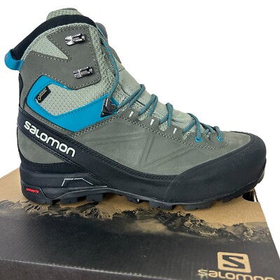 NEW Salomon X Alp MTN GTX Women's Sz 9.5 Gore Tex Waterproof Boots Grey 398410