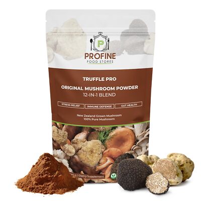 Truffle PRO Mushroom Powder 12- in - 1 Super Blend with Black Truffle and Whi...