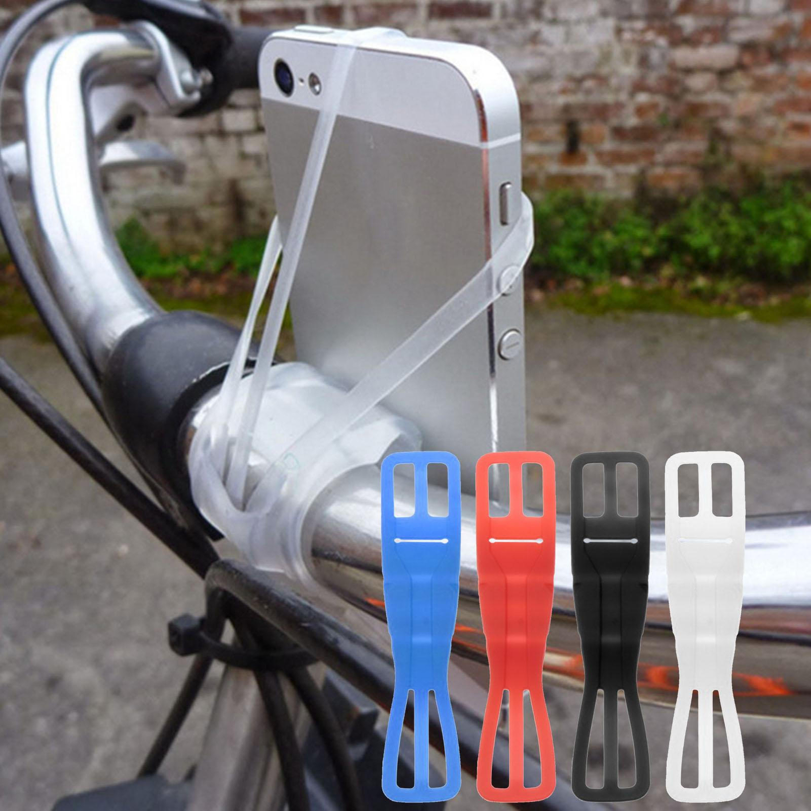 Silicone Cell Phone Mount Holder Phone Strap Tie Bike Phone Holder