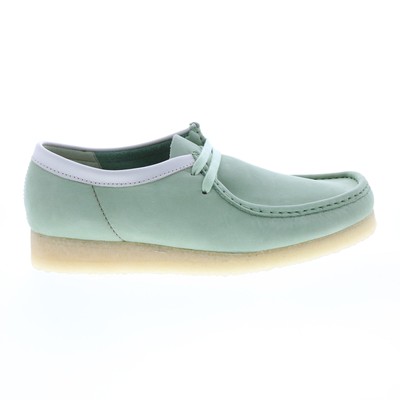 

Clarks Wallabee 26165557 Мужские Зеленые Ботинки Чукка На Шнуровке Из Нубука, Зеленый, Clarks Wallabee