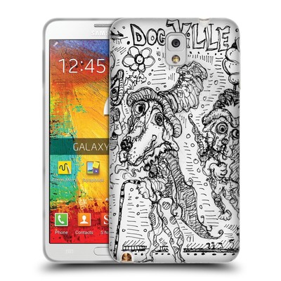 MAD DOG ART GALLERY SCHWARZ UND WEISS DOODLE GEL HUELLE FÜR SAMSUNG HANDYS 2