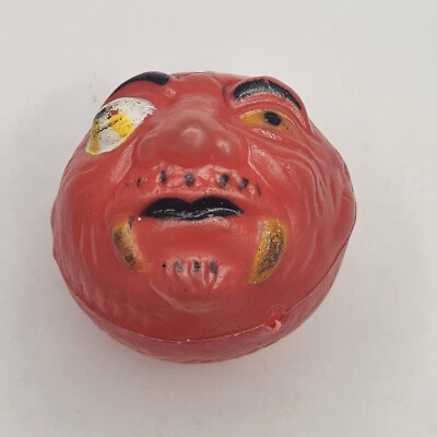 Vintage 2'' KO Red Baseball Monster Mini MadBalls Blowmold Plastic