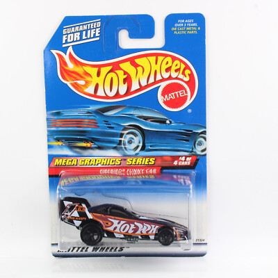 Hot Wheels 1999 - BLUE CARD COLLECTOR - FIREBIRD FUNNY CAR - MEGA GRAPHICS SERIE
