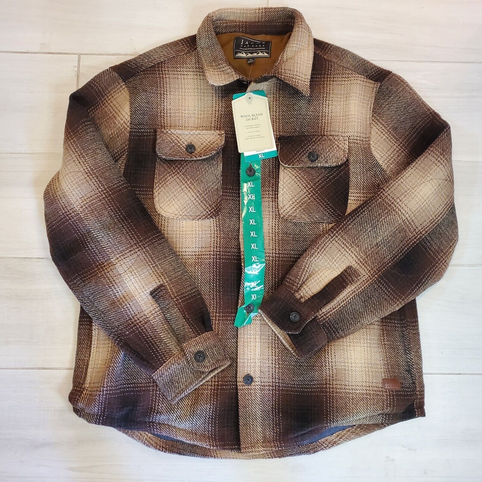 ジャケット・アウター shareef   WOOL CHECK LONG SHIRTS 2103_wool-overshirt_taupe-