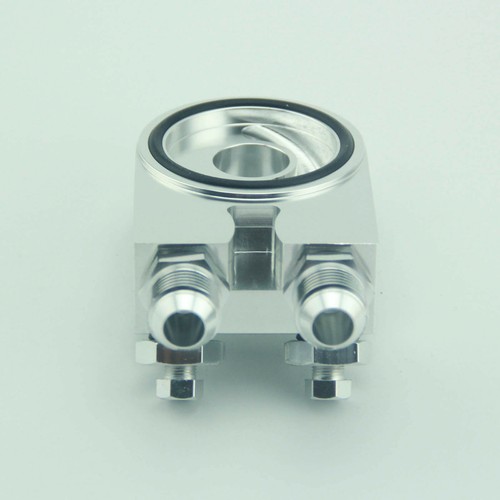 AN-10AN Oil Filter Relocation silver Thread Plate Adapter Kit Fit Ford Chevrolet