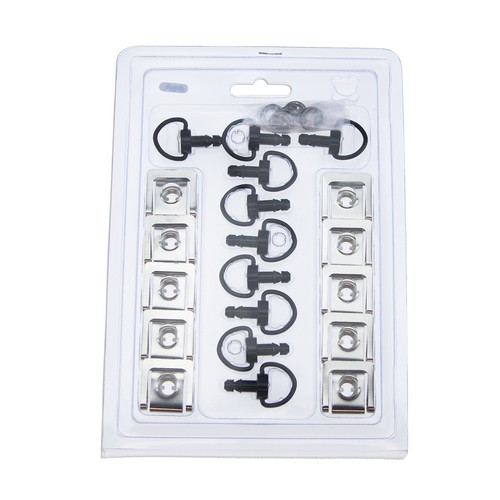 17mm Fairing Race Dzus Panex Black 10x 1/4 Turn Quick Release Clip Fastener