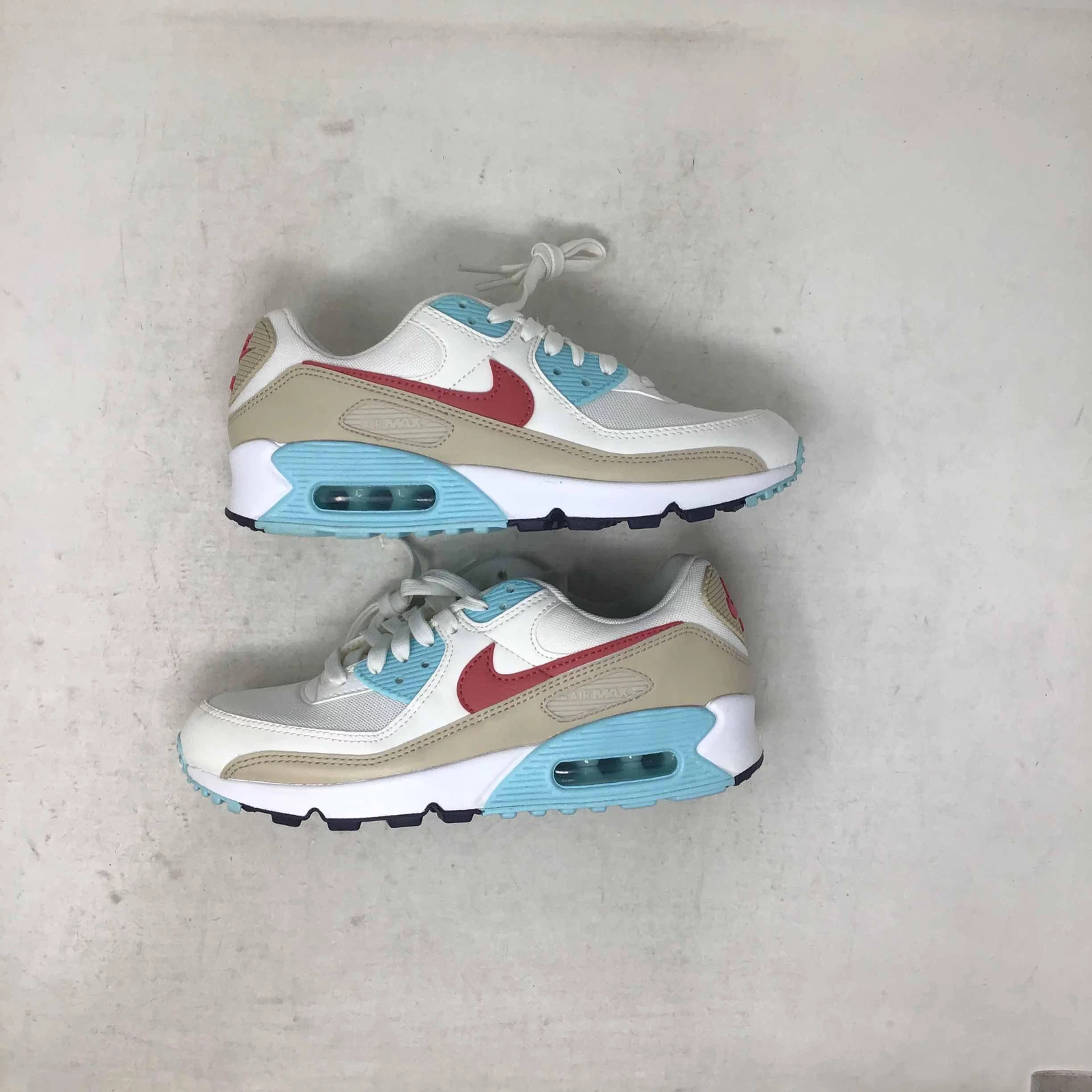 

Кроссовки Nike W Air Max 90 Sail White Copa Pink Blue из ротанга DQ4699-100 женские 8, Белый, Nike Air Max 90