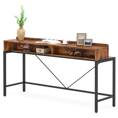 71'' Long Entryway Console Table with Storage, Narrow Bar Table Behind Couch Sofa