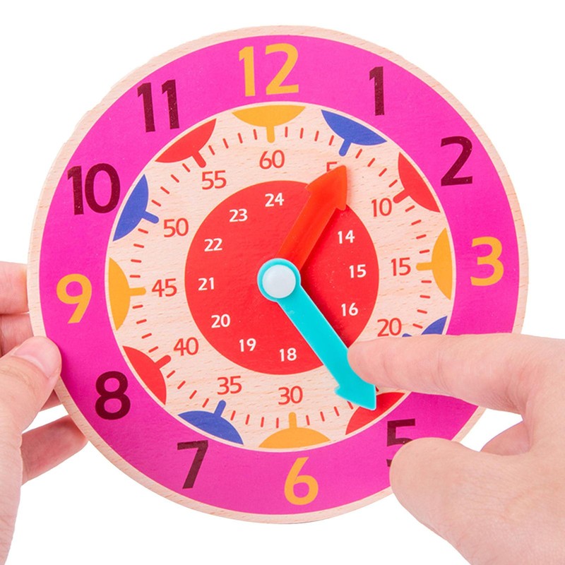 Kids Wood Clock Toy Telling Time Game Educational Toys Well-liked