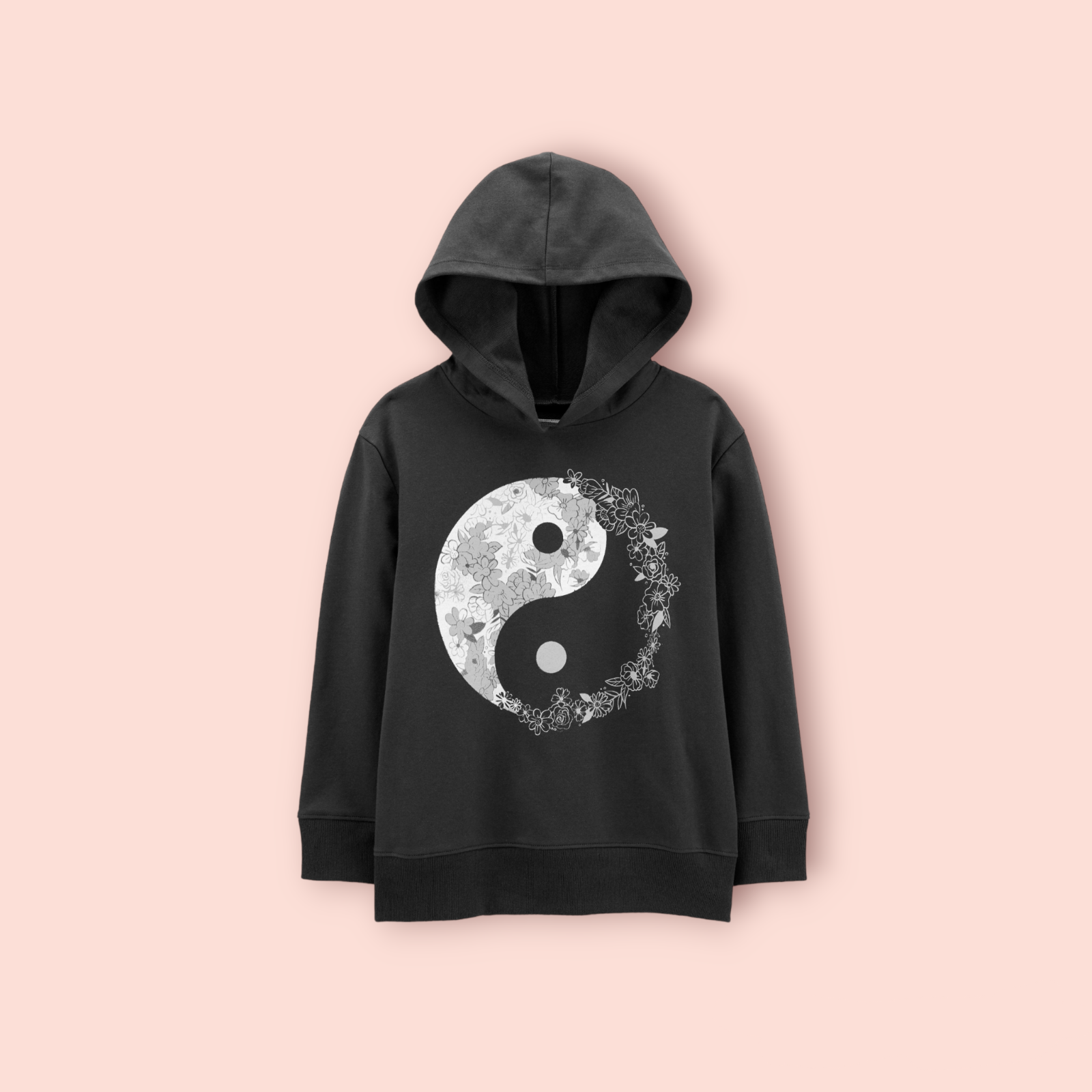 OshKosh B'gosh Girl French Terry Yin Yang Hoodie Long sleeve