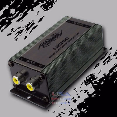 200A CAR HOME MARINE STEREO RCA NOISE FILTER GROUND LOOP ISOLATOR ALUMINUM CAS 