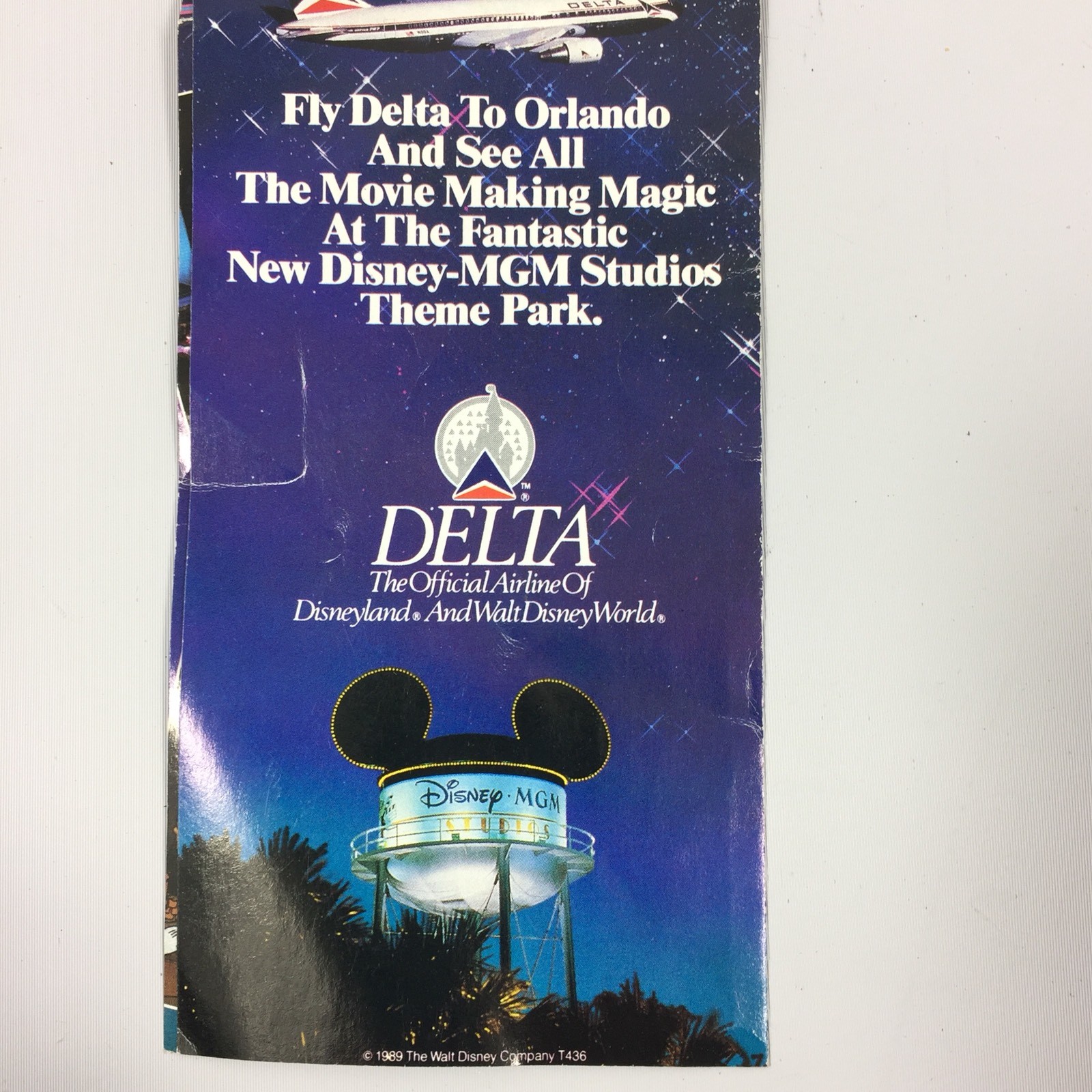 Vintage 1989 Disney MGM Studio Them Park Brochure Flyer