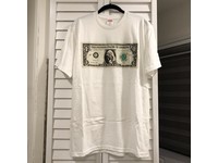 supreme dollar tee white