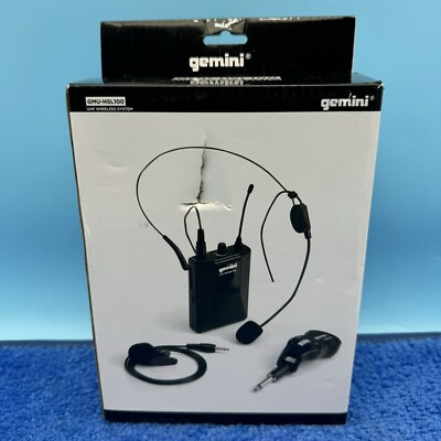 Gemini GMU-HSL100 Single Headset, Lavalier Wireless UHF Microphone System
