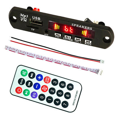 12/5V MP3 WMA Audio Module USB TF Radio Wireless Bluetooth De-code Board for Car