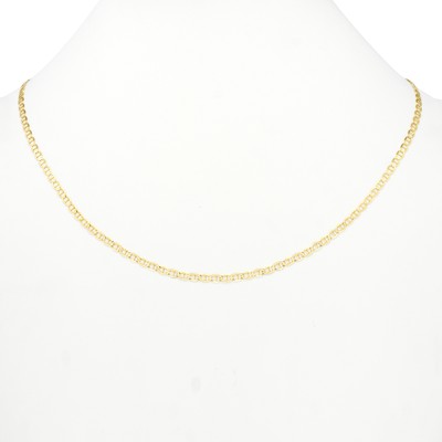Pre-owned Nuragold 10k Yellow Gold Solid Womens 3mm Mariner Anchor Flat Link Chain Necklace 18"