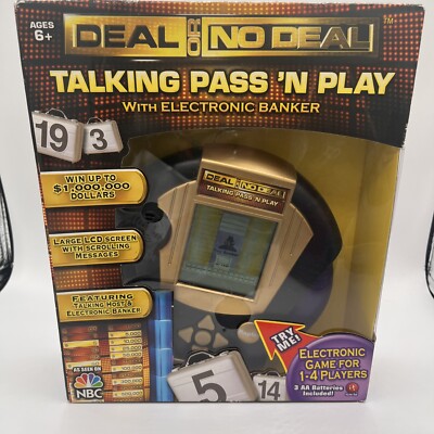 Deal or No Deal Talking Pass  N Play Handheld Game - 2007 - With Box