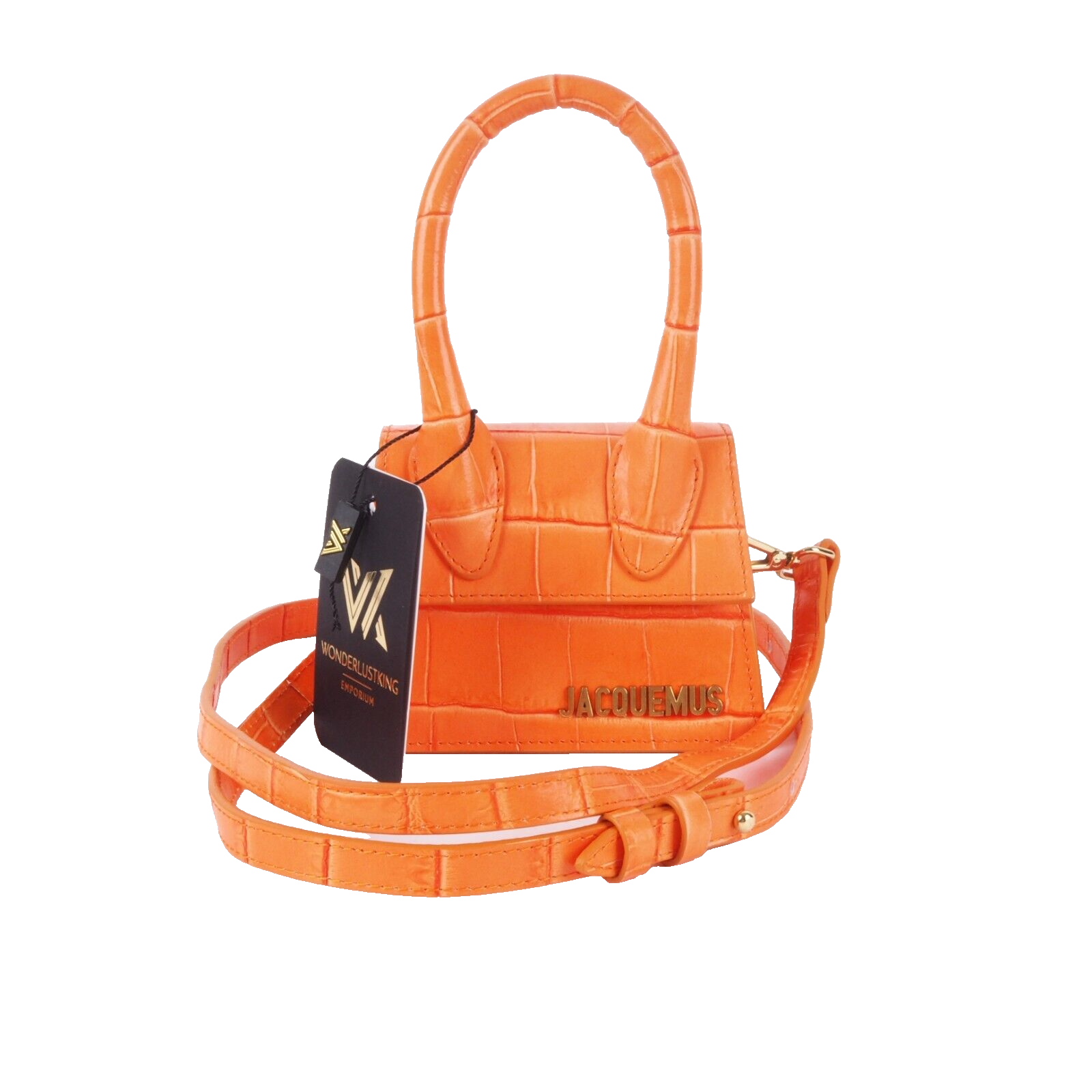 JACQUEMUS micro chiquito orange luxury designer croc effect